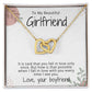 Personalized Girlfriend Interlocking Hearts Necklace