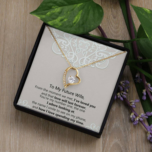 To My Soulmate - 14k, 18k Heart Necklace, Love Necklace Gifts